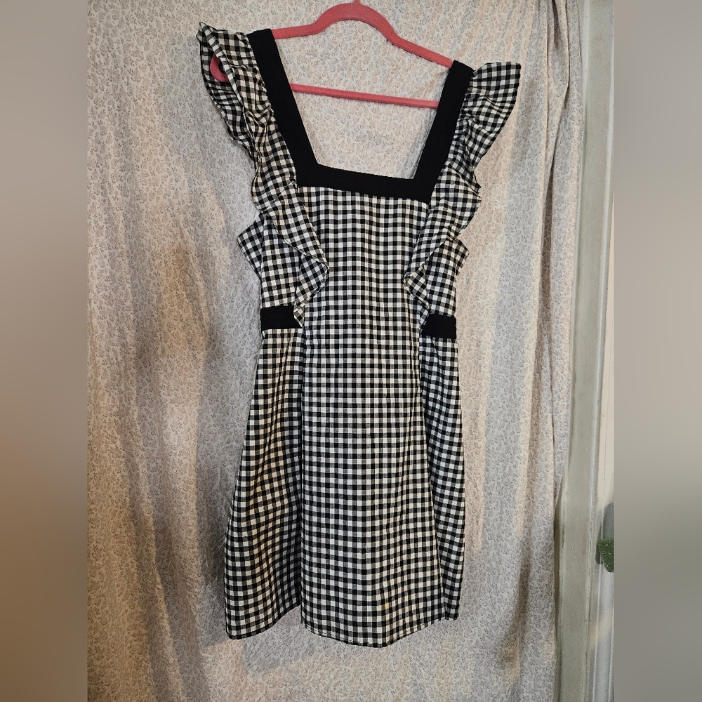 BCBGeneration Monochrome Checkered Dress